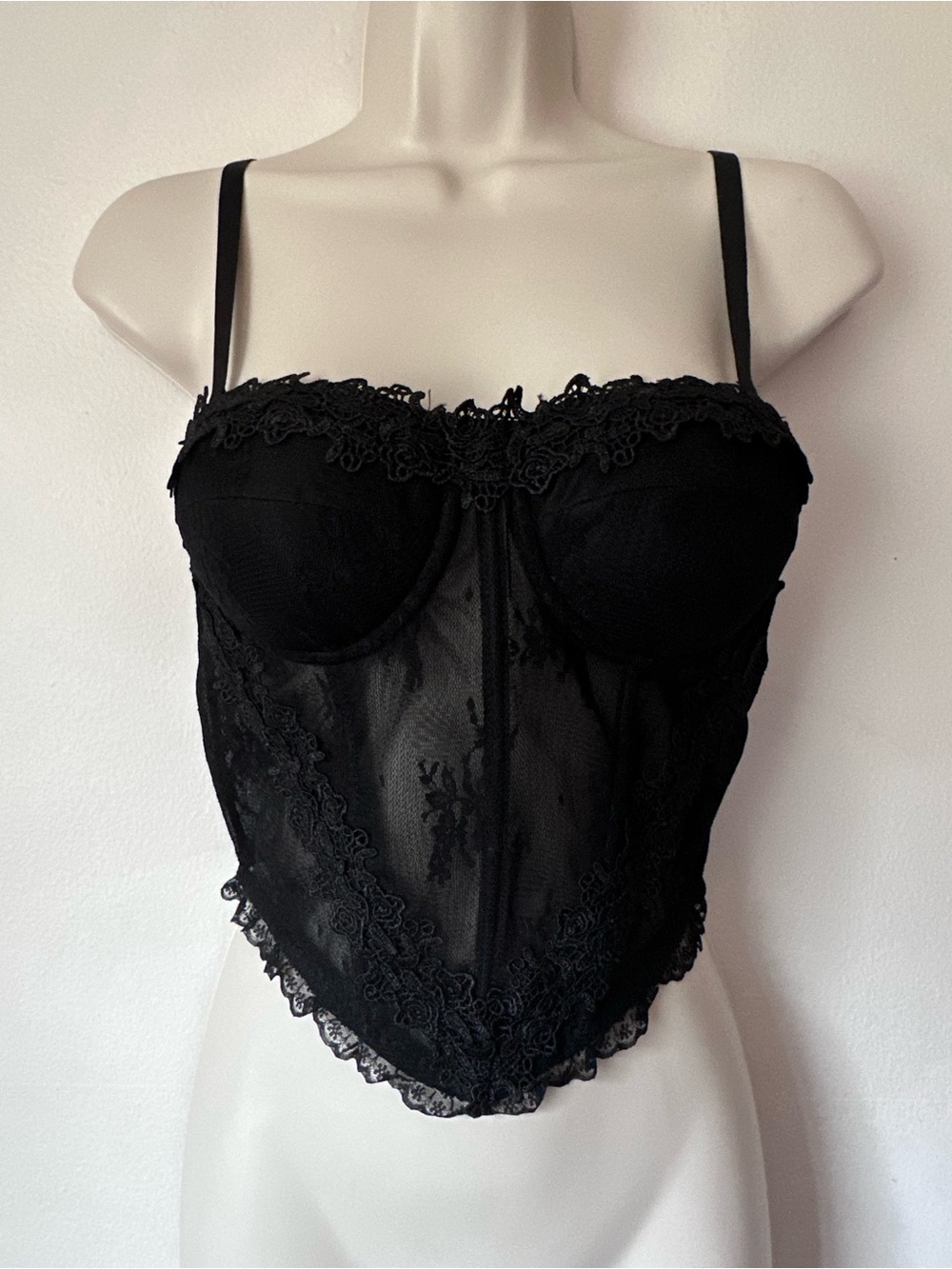 Black Lace Bustier Corset Top - Women Intimates & Sleepwear
